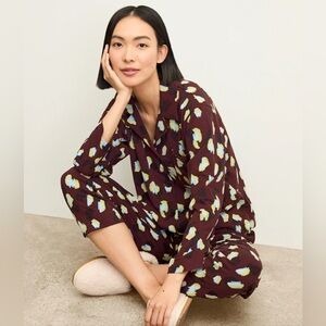 MM LaFleur Bengal Jacquard pajama top brushed cotton XS